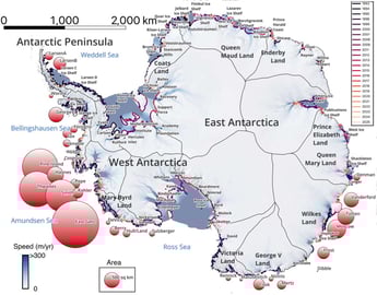 New 30-year Antarctic study reveals massive ice loss, uncovered by commercial satellite radar