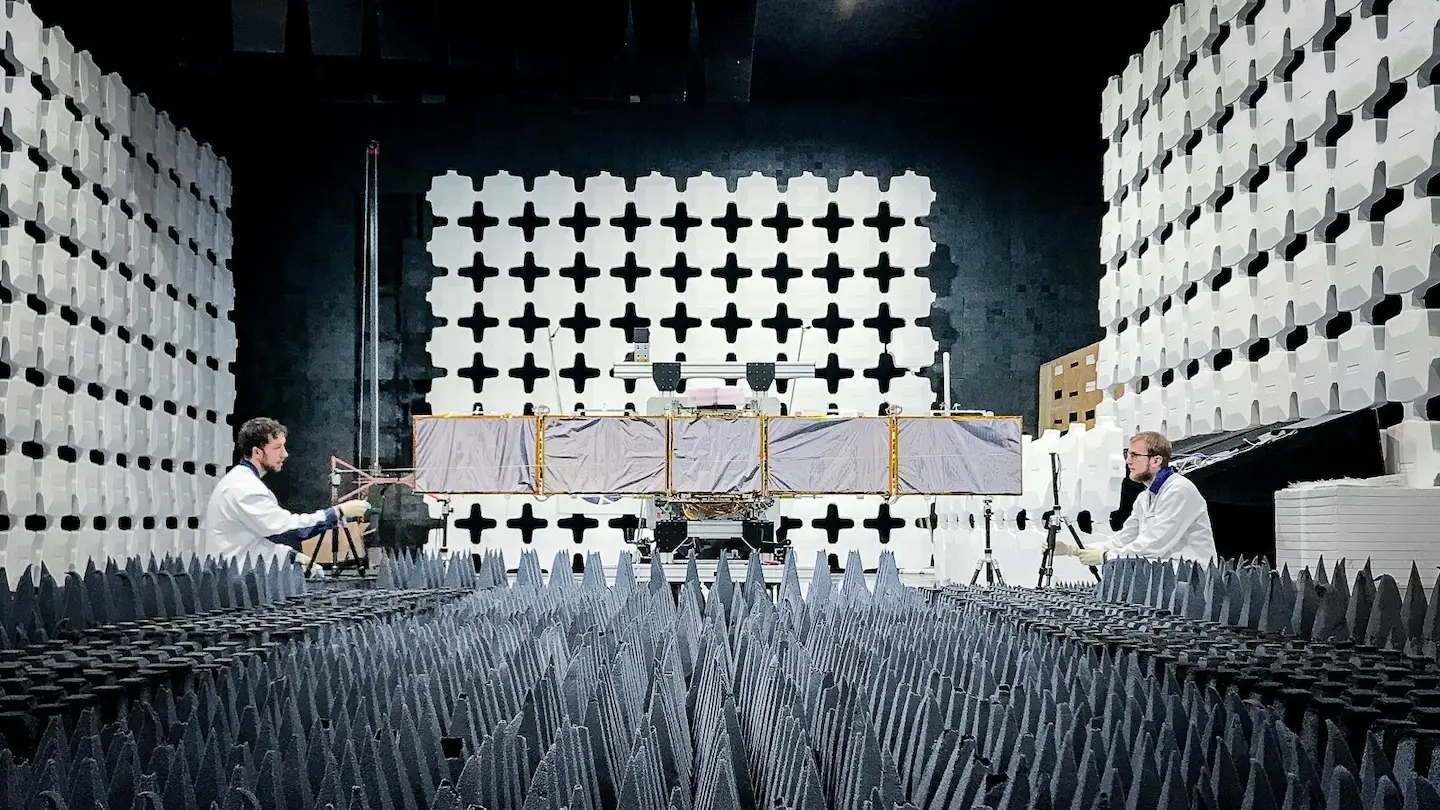 ICEYE SAR Satellite Testing in Anechoic Chamber