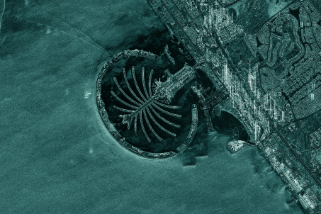 SAR satellite imagery of city of Dubai