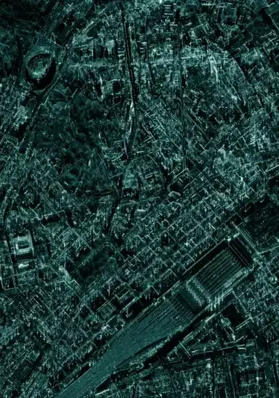 SAR imagery of Rome Italy (zoomed in)