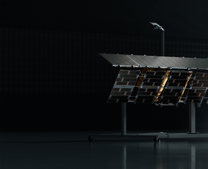 Showroom satellite rendering of in dark setting
