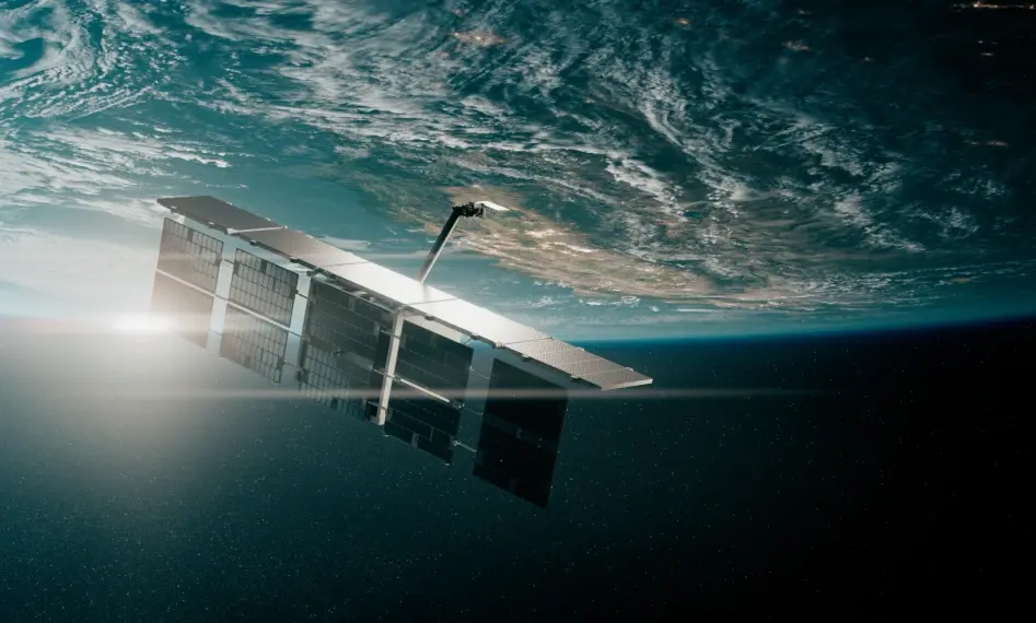 Satellite in space cinematic